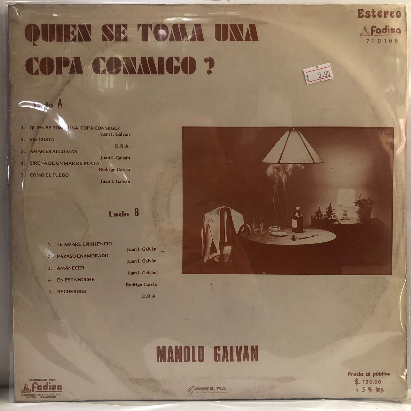 MANOLO GALVAN - QUIEN SE TOMA UNA COPA CONMIGO LP