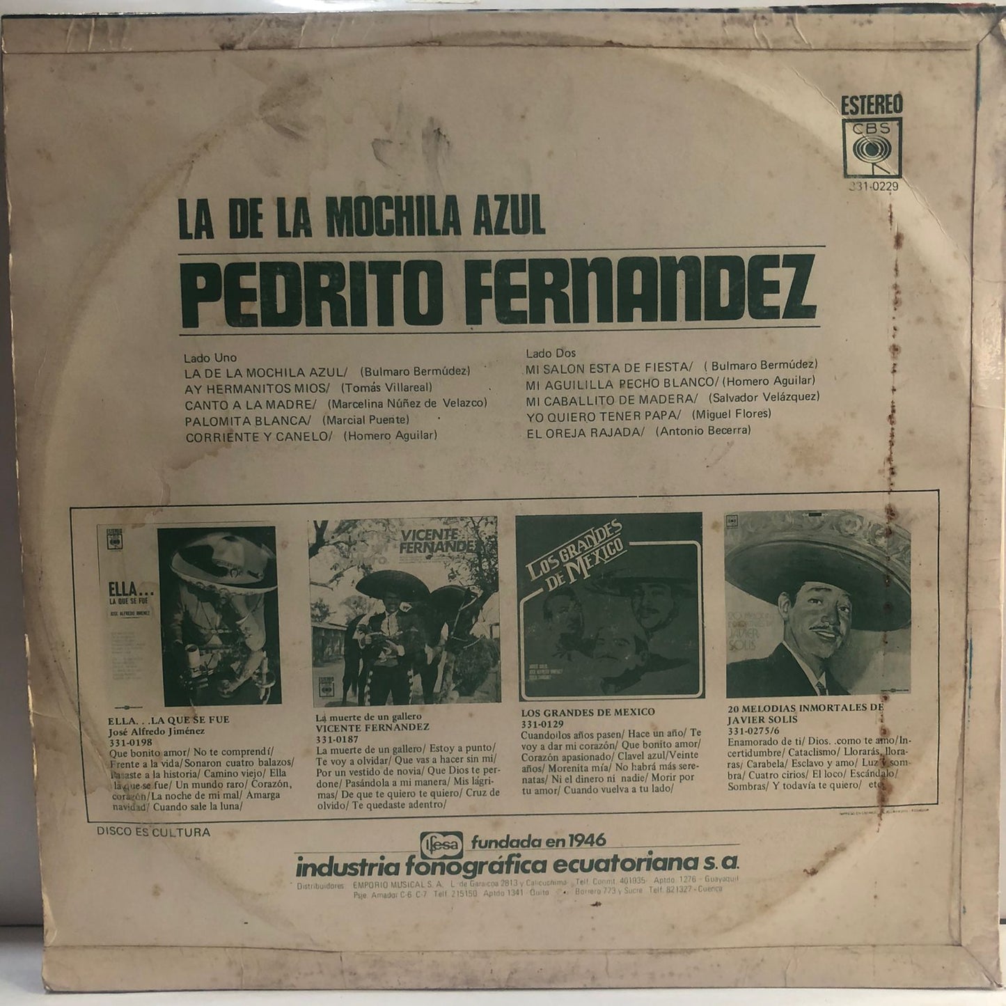 PEDRITO FERNANDEZ - LA DE LA MOCHILA AZUL LP