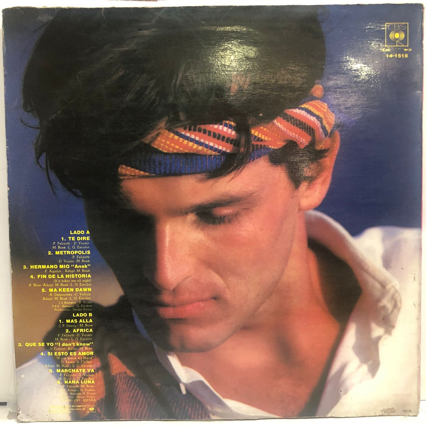 MIGUEL BOSE - MAS ALLA LP