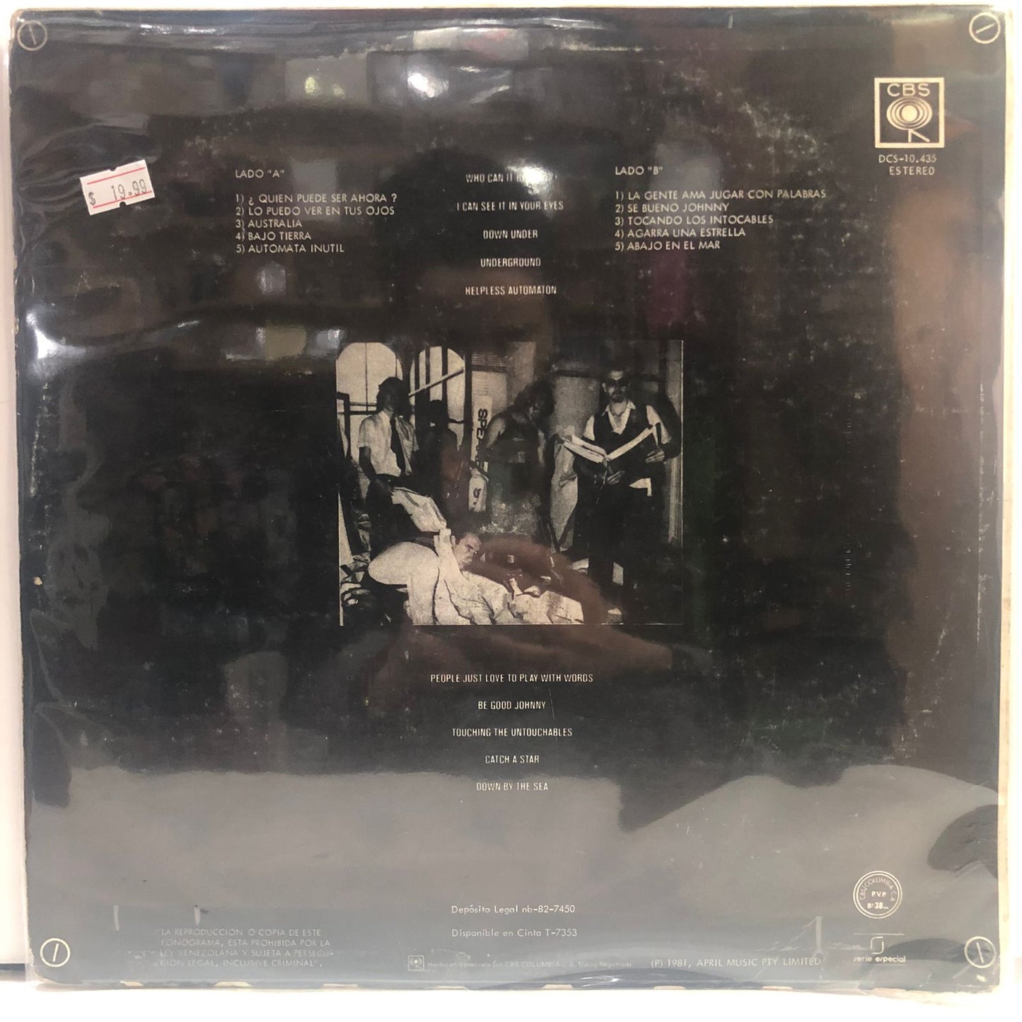 MEN AT WORK - BUSINESS AS USUAL LP
