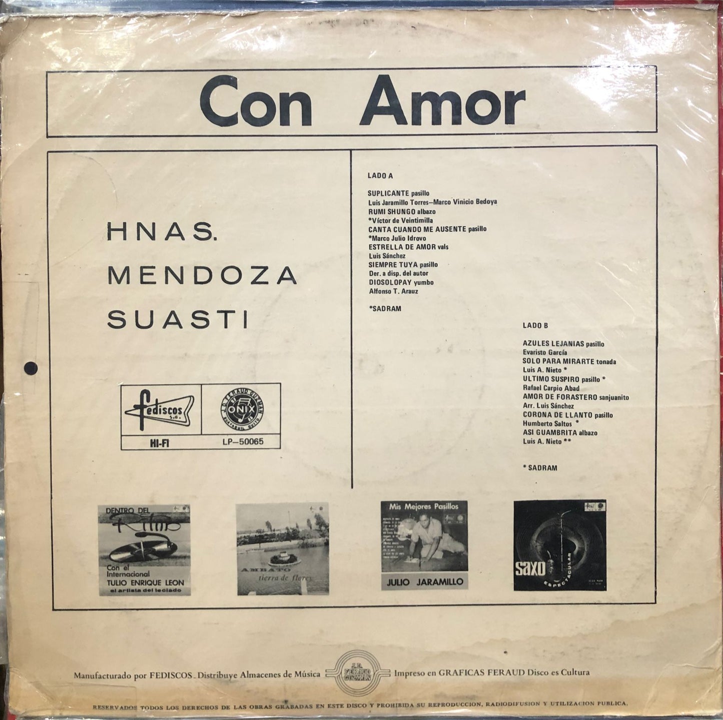 HNAS. MENDOZA SUASTI - CON AMOR... LP (DE EPOCA)