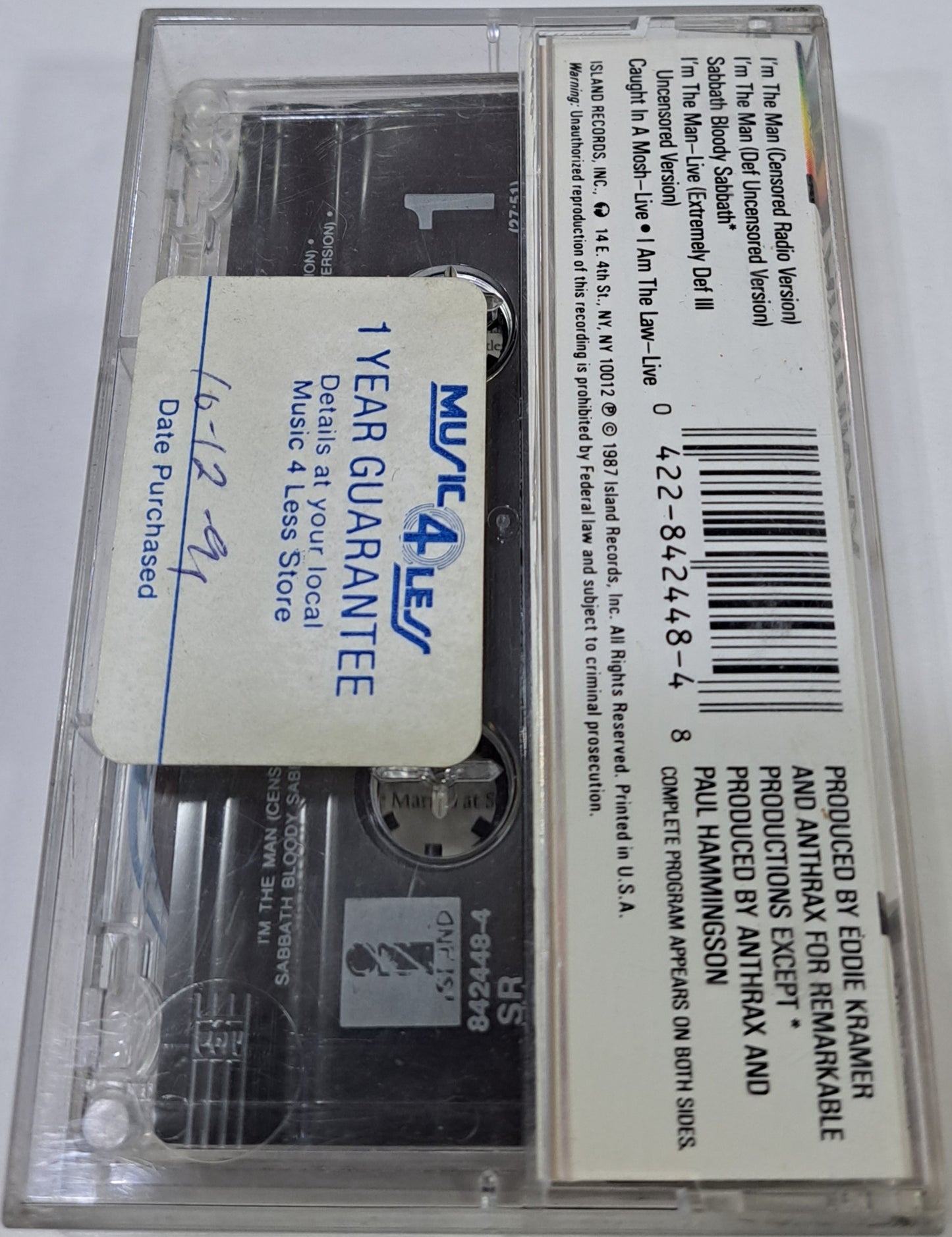 ANTHRAX - I M THE MAN CASSETTE