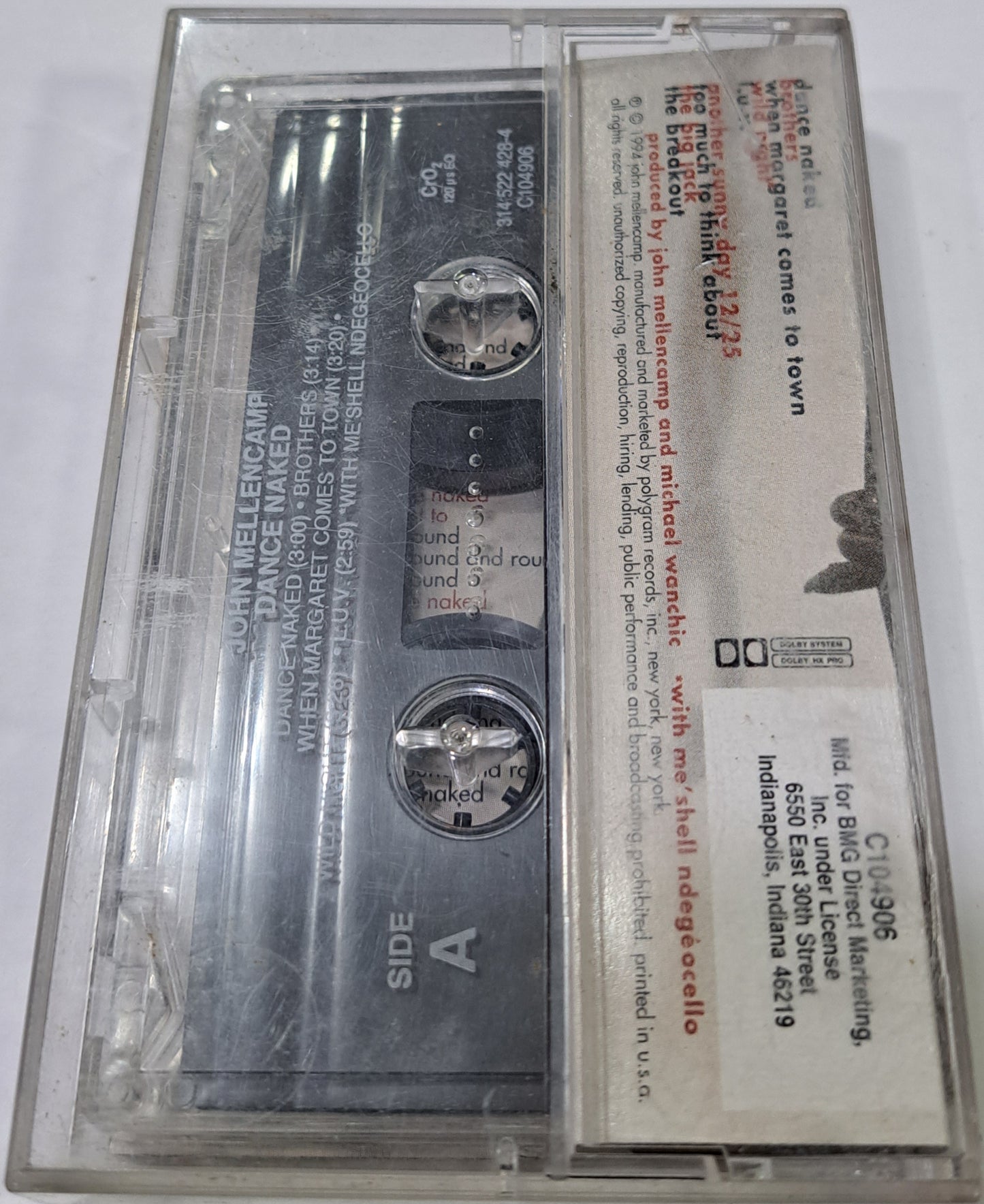 JOHN MELLENCAMP - DANCE NAKED CASSETTE