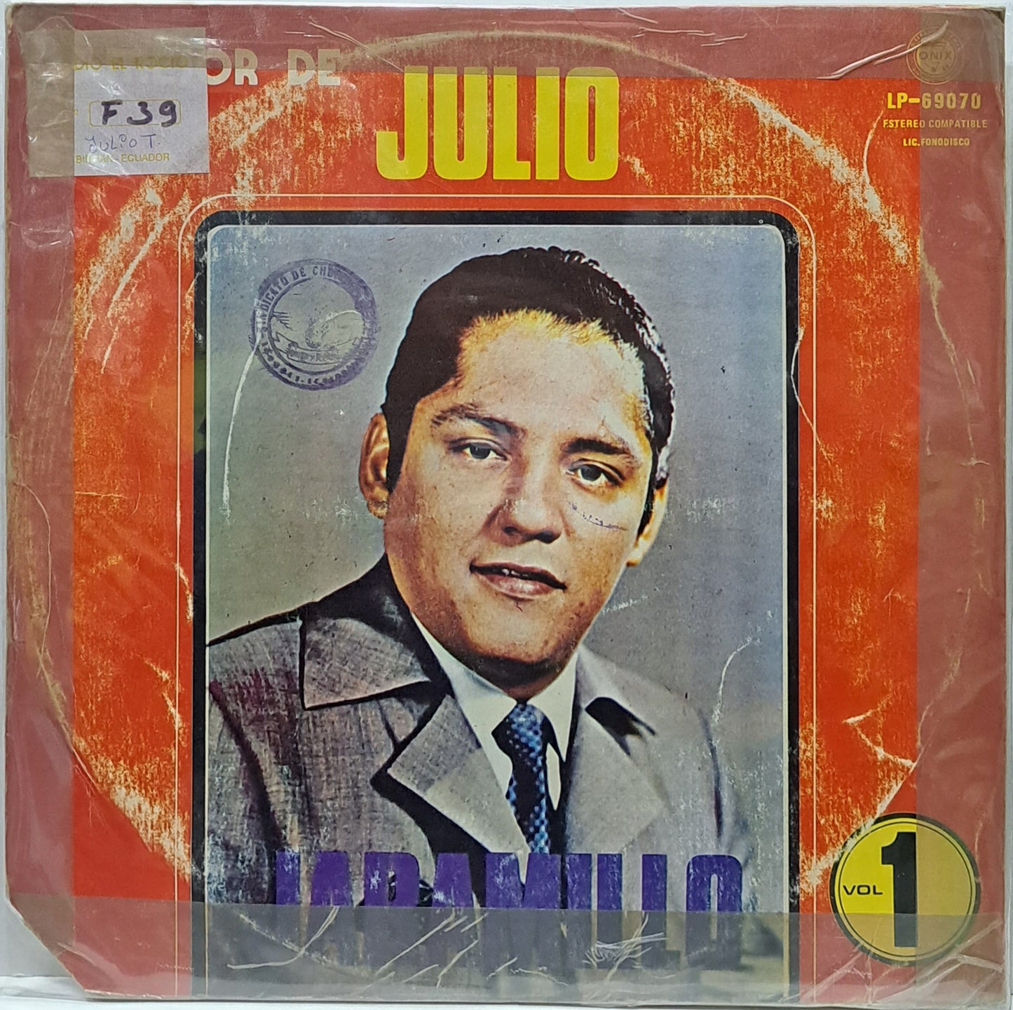 JULIO JARAMILLO - LO MEJOR DEL SENTIMENTAL DE AMERICA VOL.1 LP