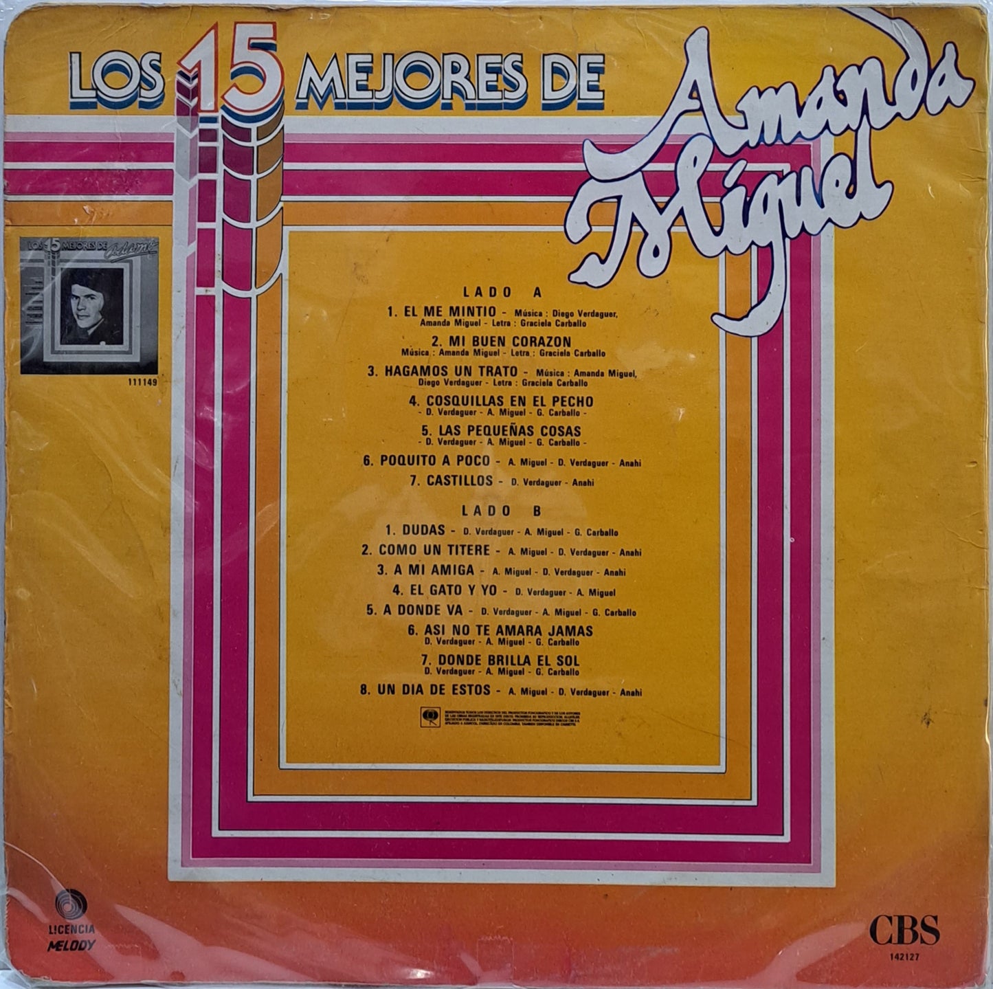 AMANDA MIGUEL - LOS 15 MEJORES DE LP
