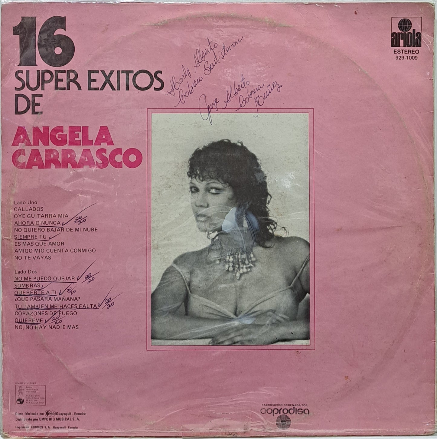ANGELA CARRASCO - 16 SUPER EXITOS LP