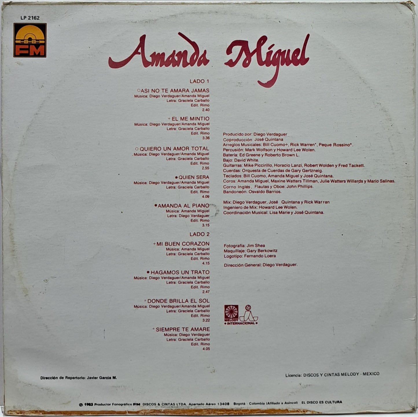 AMANDA MIGUEL - EL SONIDO VOL V.I LP