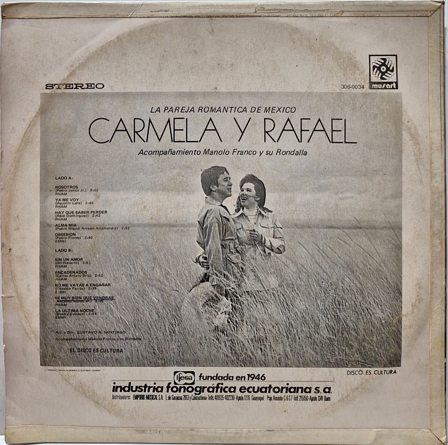 CARMELA Y RAFAEL - LA PAREJA ROMANTICA DE MEXICO LP