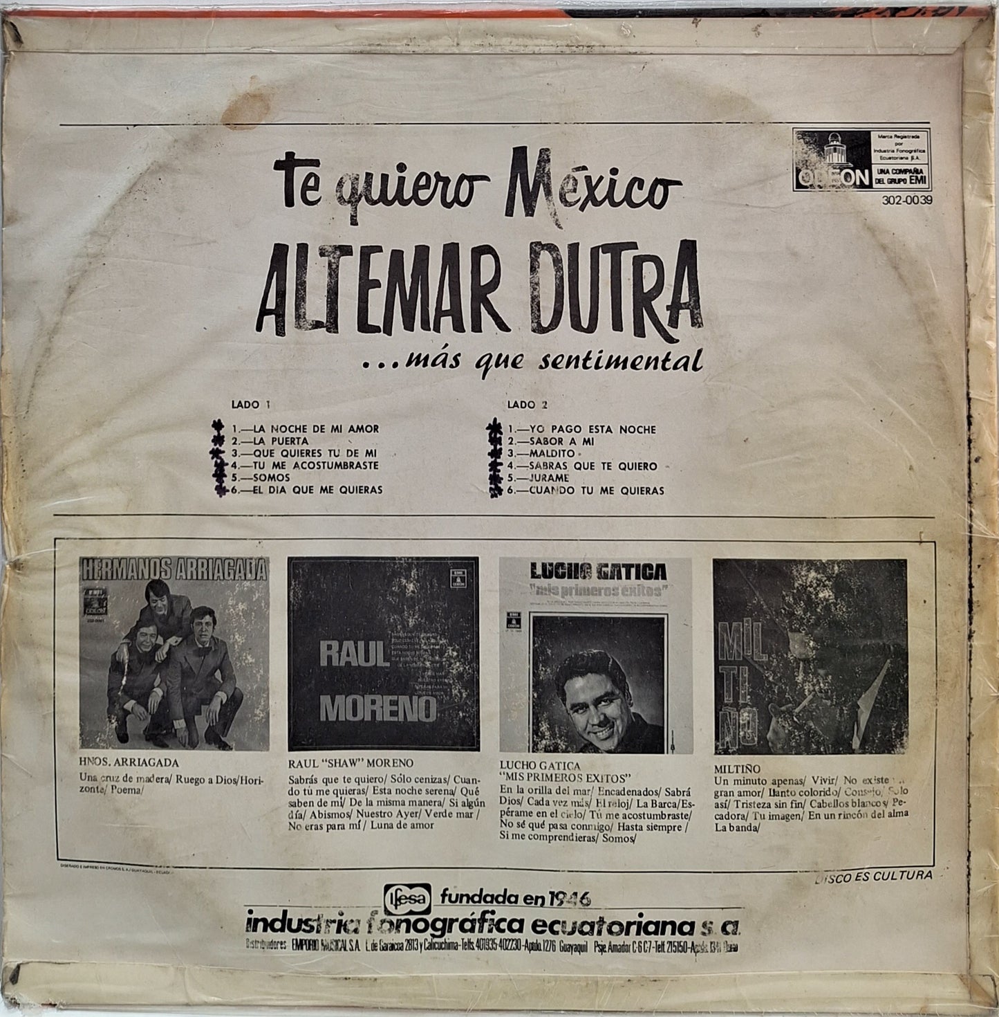 ALTEMAR DUTRA - TE QUIERO MEXICO LP