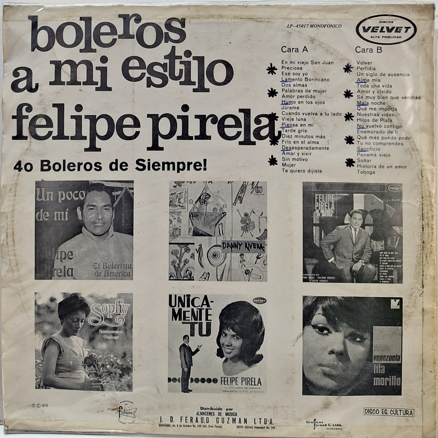 FELIPE PIRELA - 40 BOLEROS DE SIEMPRE LP