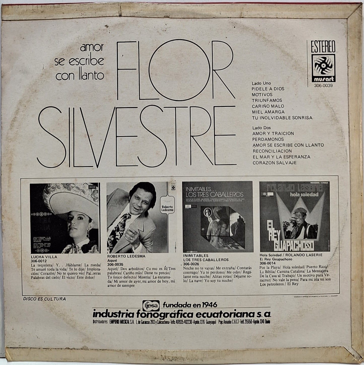 FLOR SILVESTRE - AMOR SE ESCRIBE CON LLANTO LP