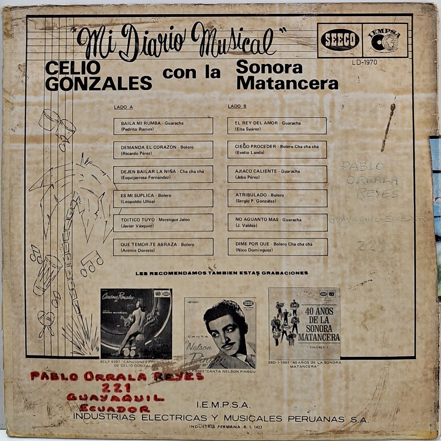 CELIO GONZALES - MI DIARIO MUSICAL LP