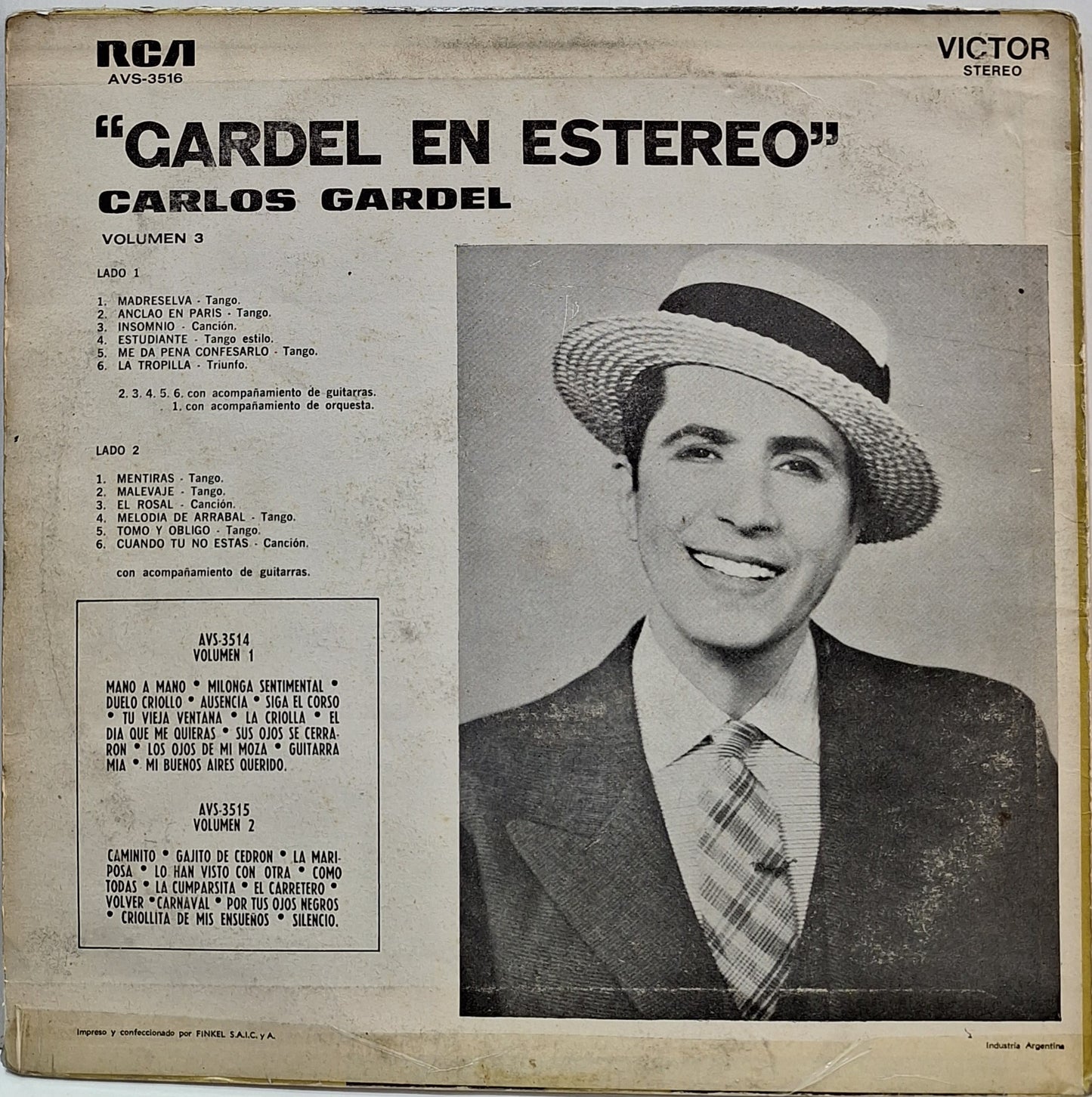 CARLOS GARDEL - VOLUMEN 3 LP