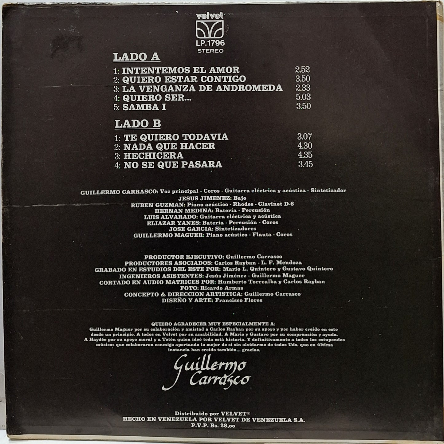 GUILLERMO CARRASCO - GUILLERMO CARRASCO LP