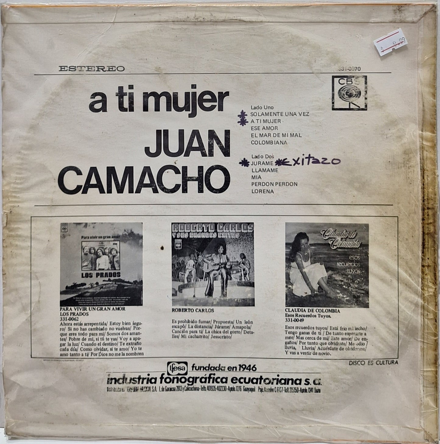 JUAN CAMACHO - A TI MUJER LP