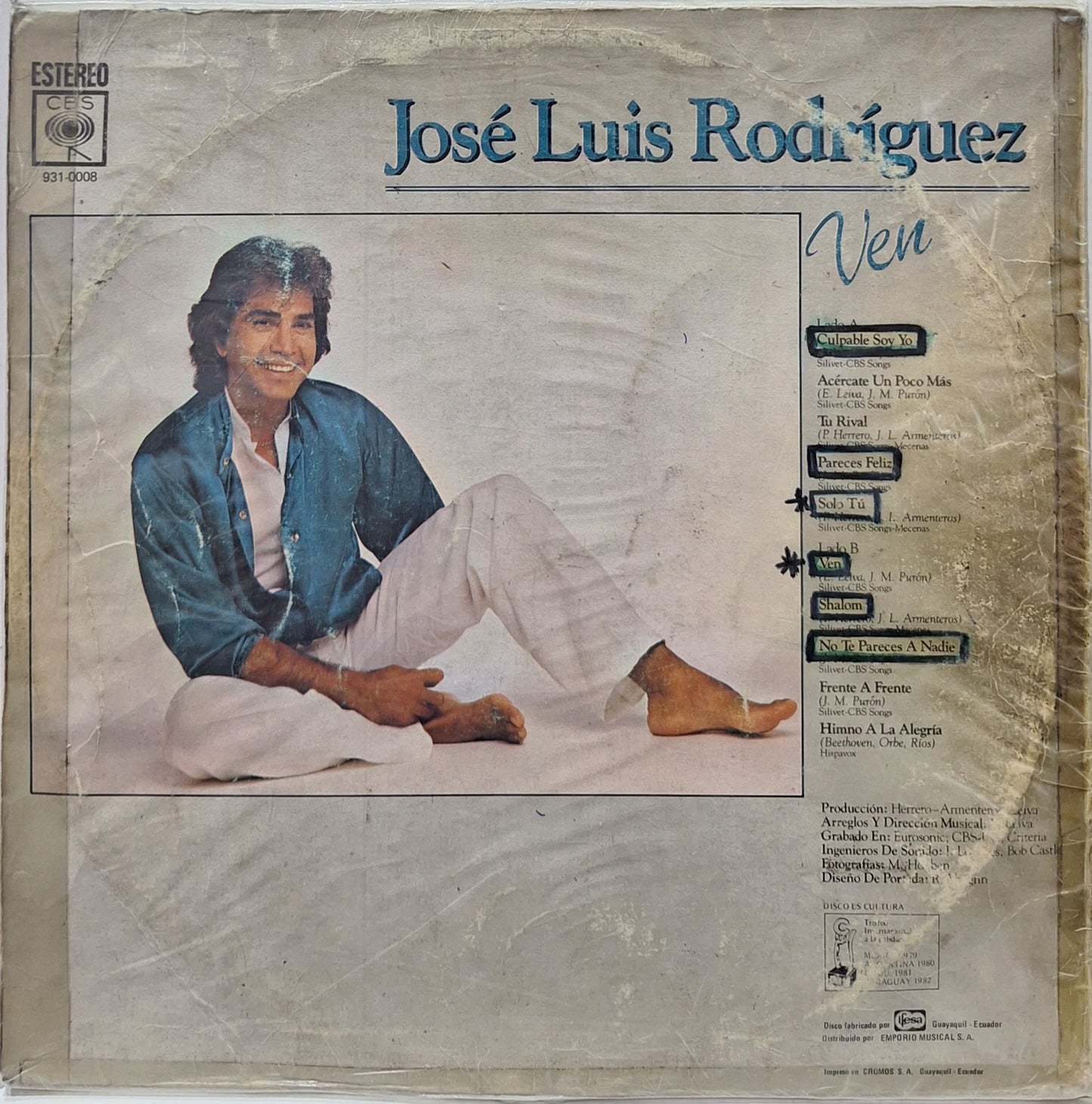JOSE LUIS RODRIGUEZ - VEN LP