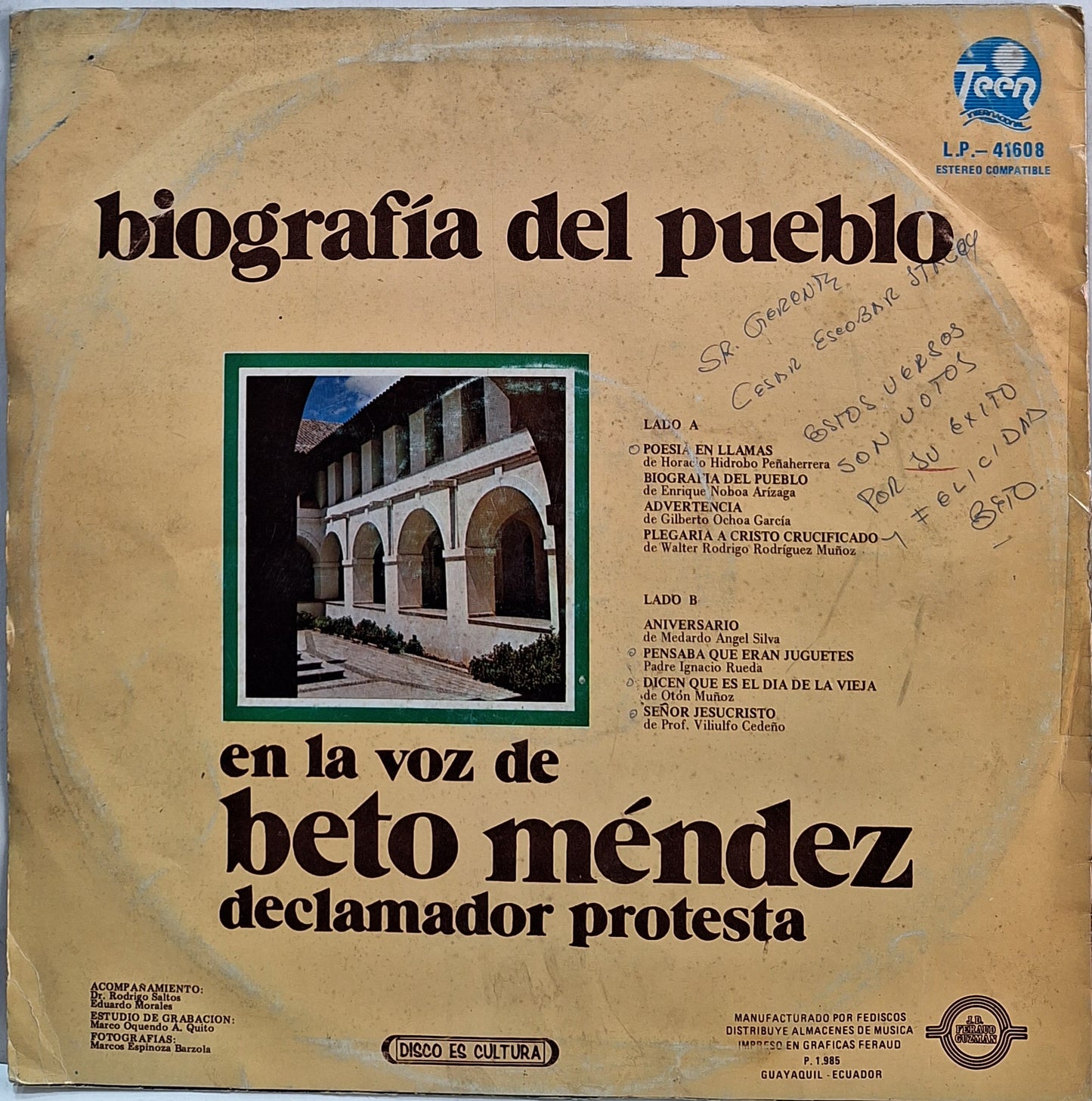 BETO MENDEZ - BIOGRAFIA DEL PUEBLO LP