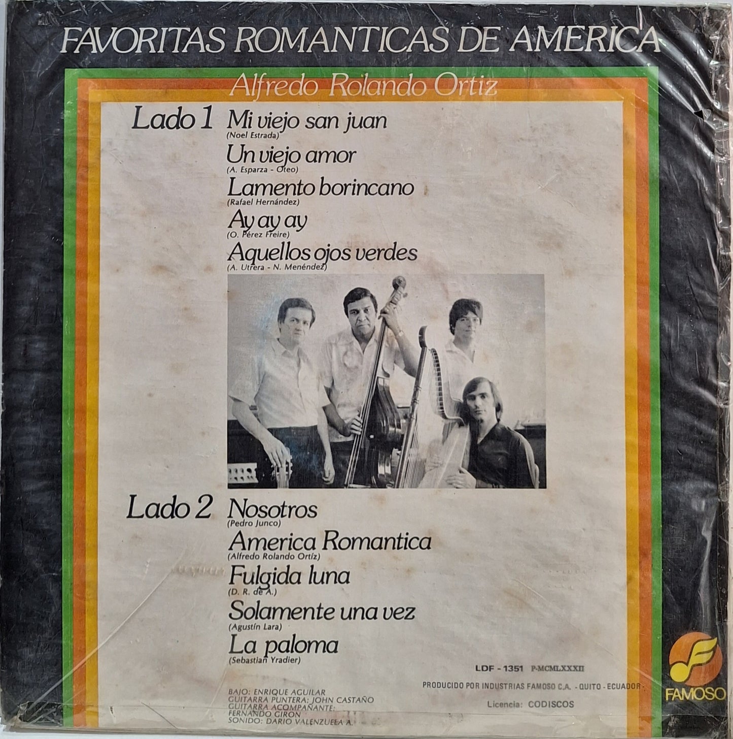 ALFREDO ROLANDO ORTIZ - FAVORITAS ROMANTICAS DE AMERICA LP