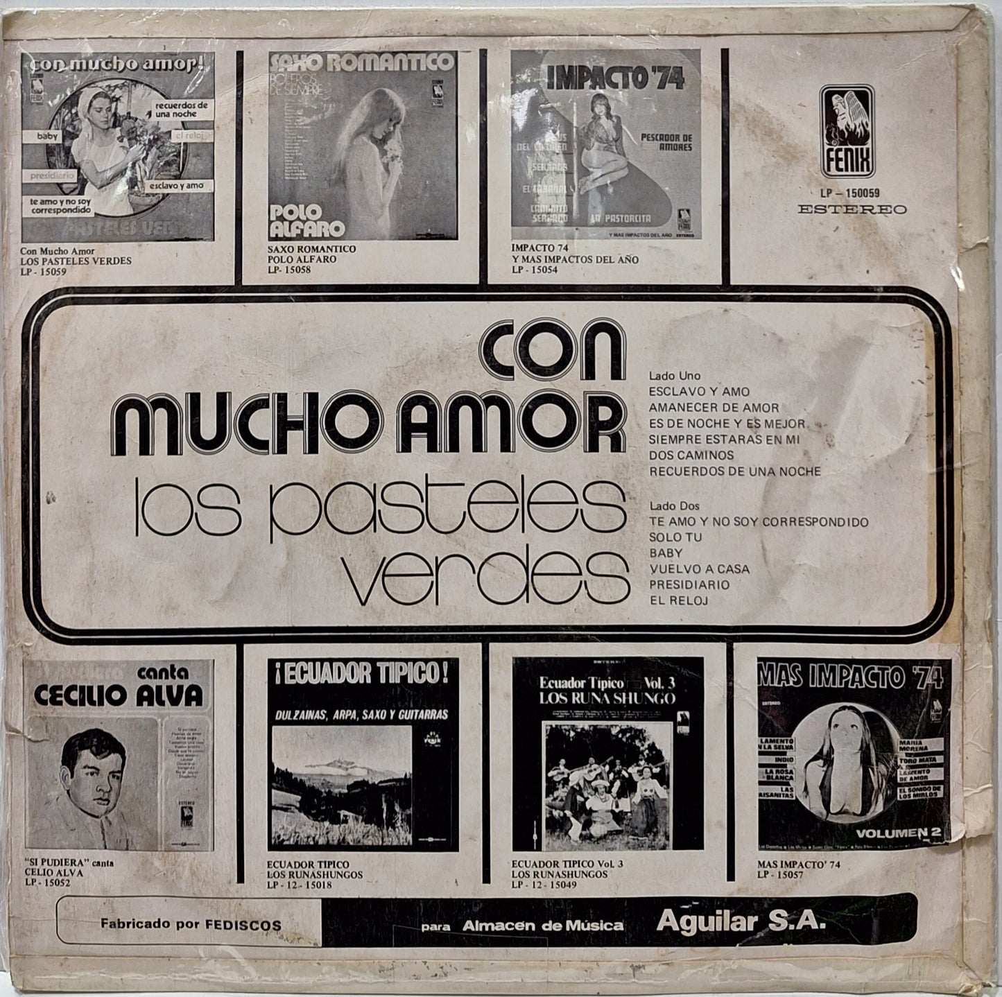 LOS PASTELES VERDES - CON MUCHO AMOR LP