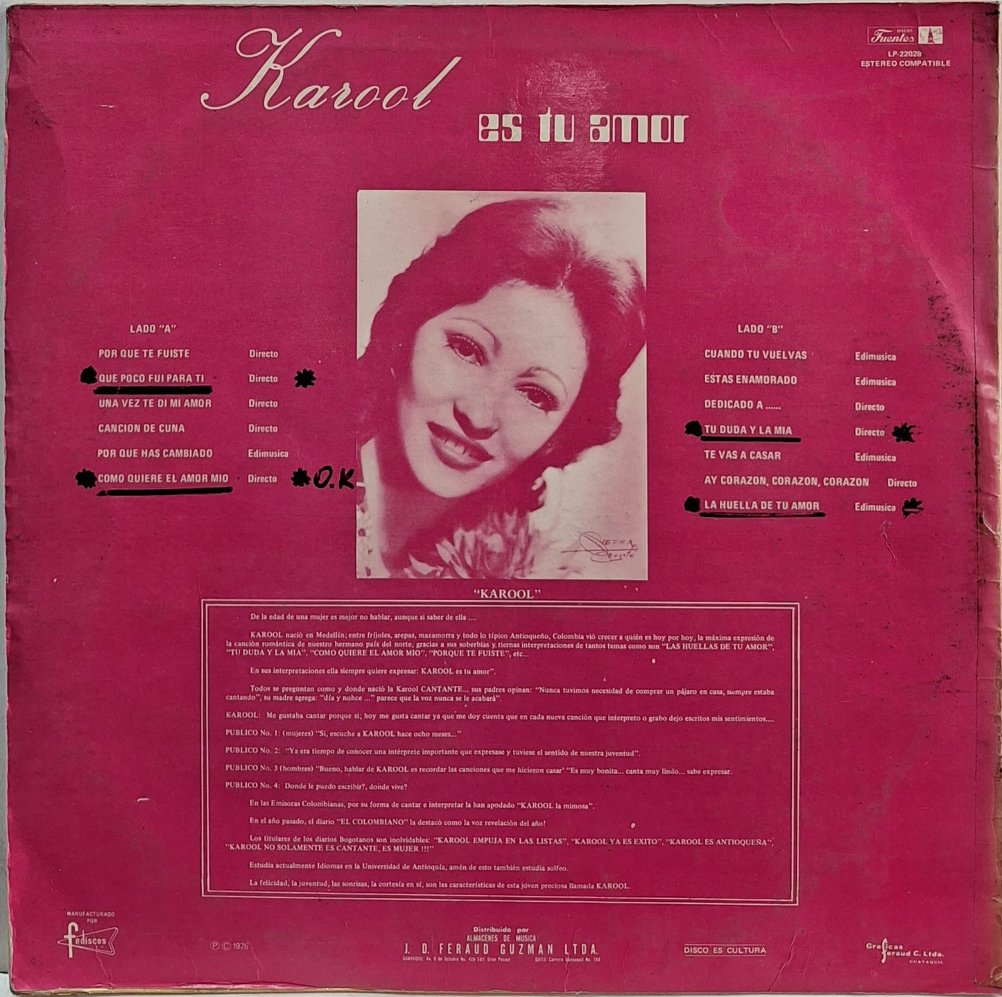 KAROOL - ES TU AMOR LP