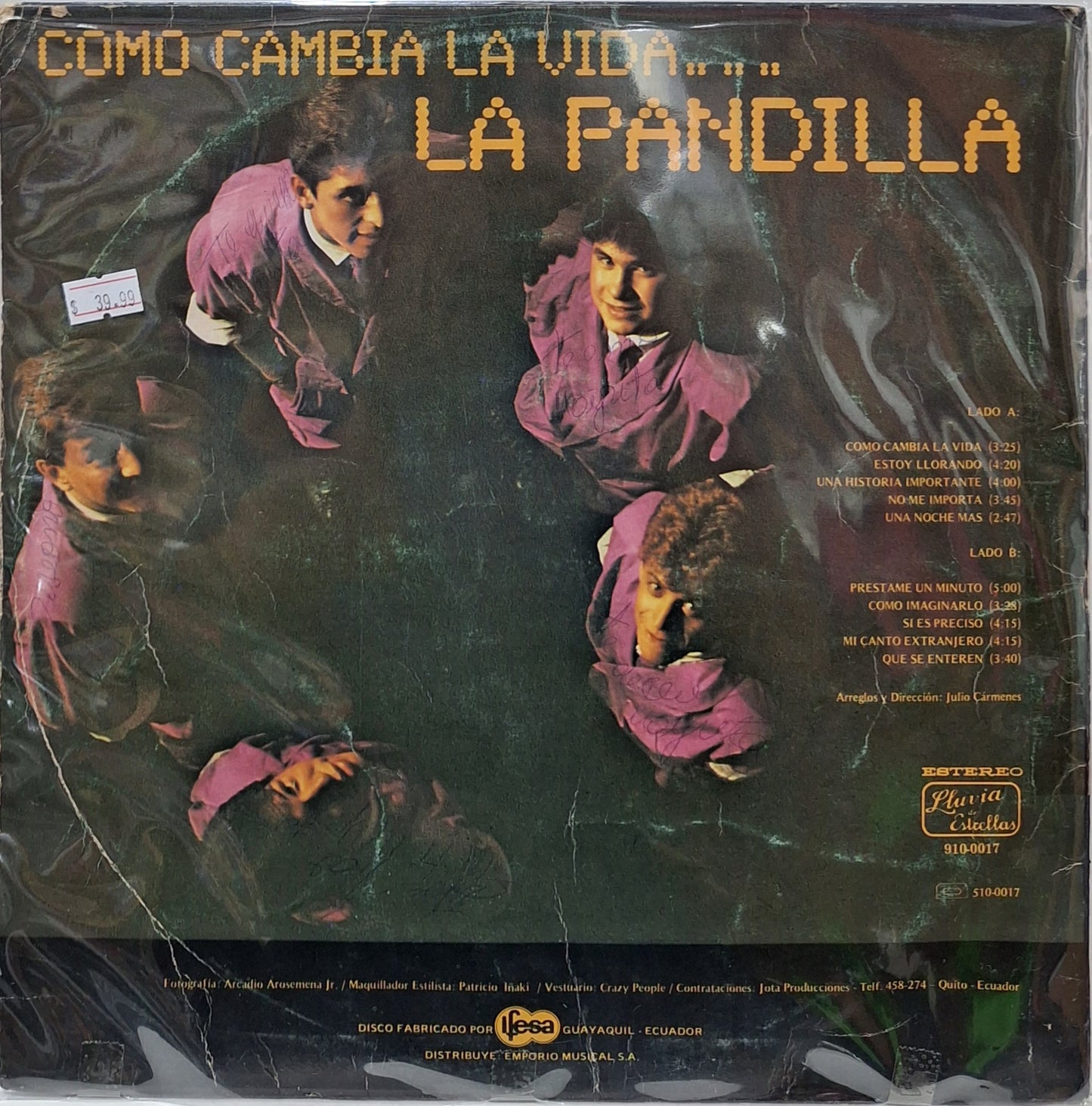 LA PANDILLA - COMO CAMBIA LA VIDA LP (DE EPOCA)