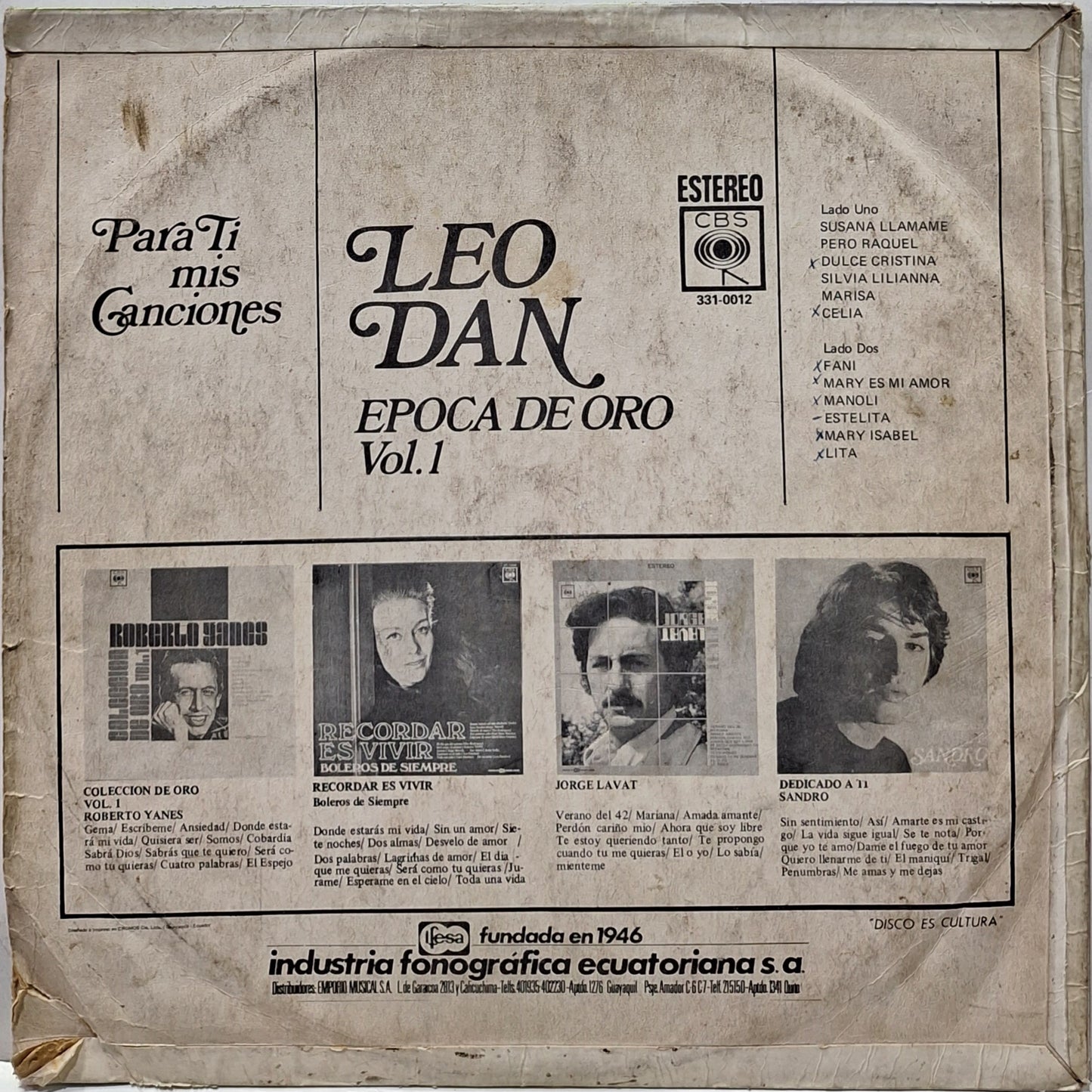 LEO DAN - EPOCA DE ORO VOL.1 LP