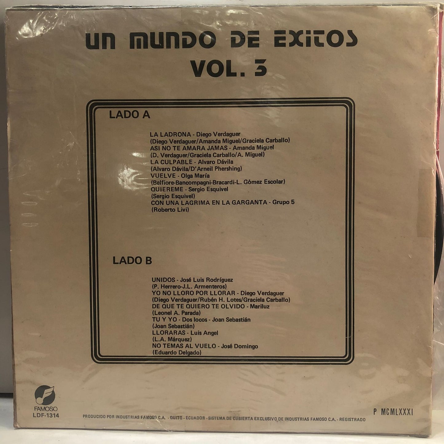 UN MUNDO DE EXITOS VOL.3 LP
