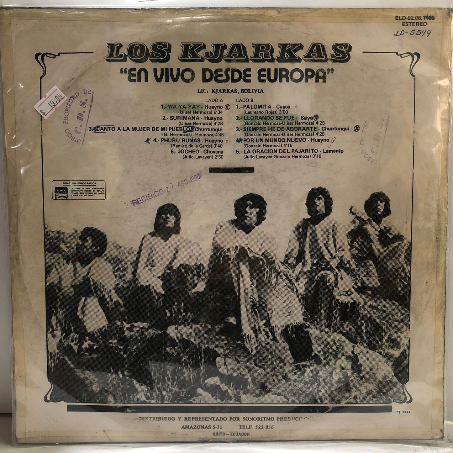 LOS KJARKAS - EN VIVO DESDE EUROPA LP