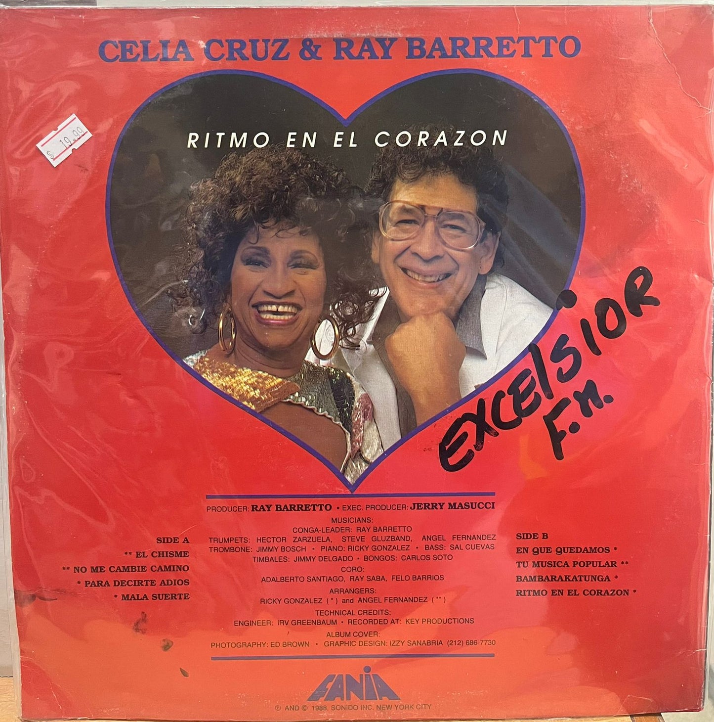 CELIA CRUZ & RAY BARRETO - RITMO EN EL CORAZON LP