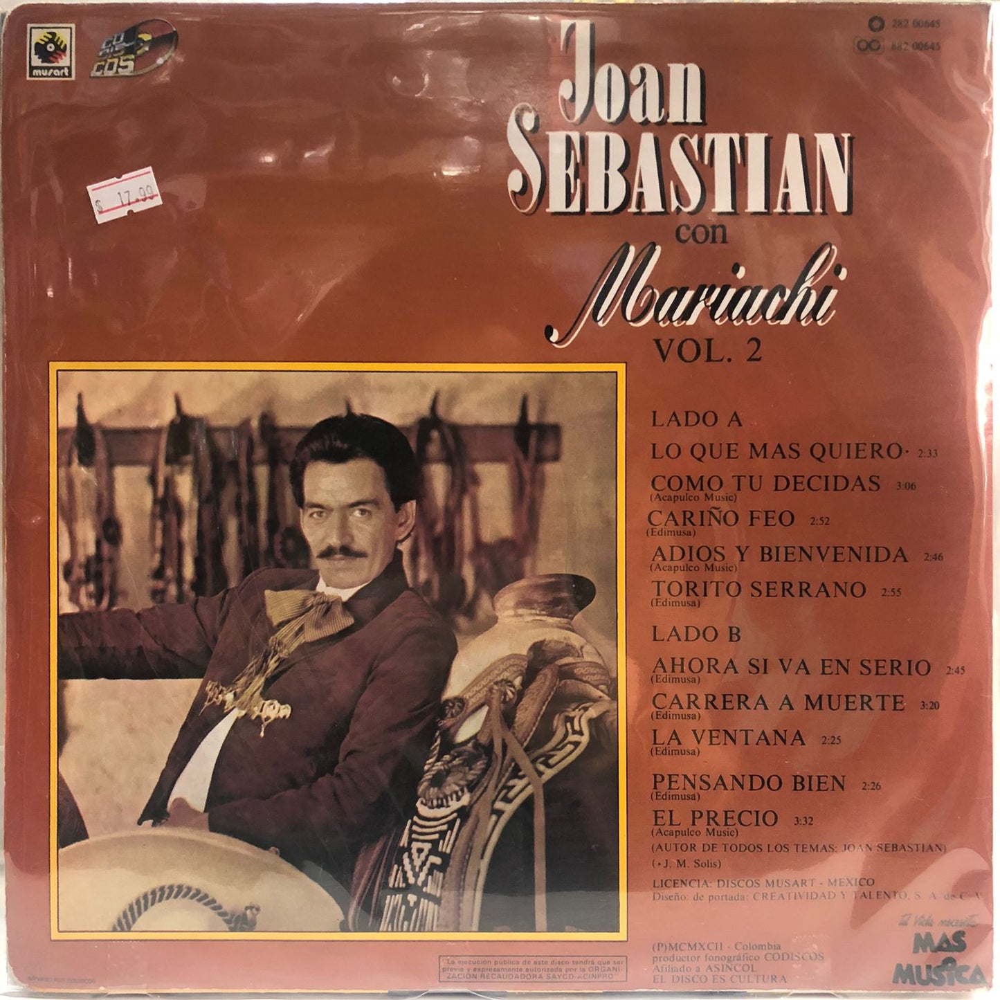 JOAN SEBASTIAN - CON MARIACHI VOL.2 LP