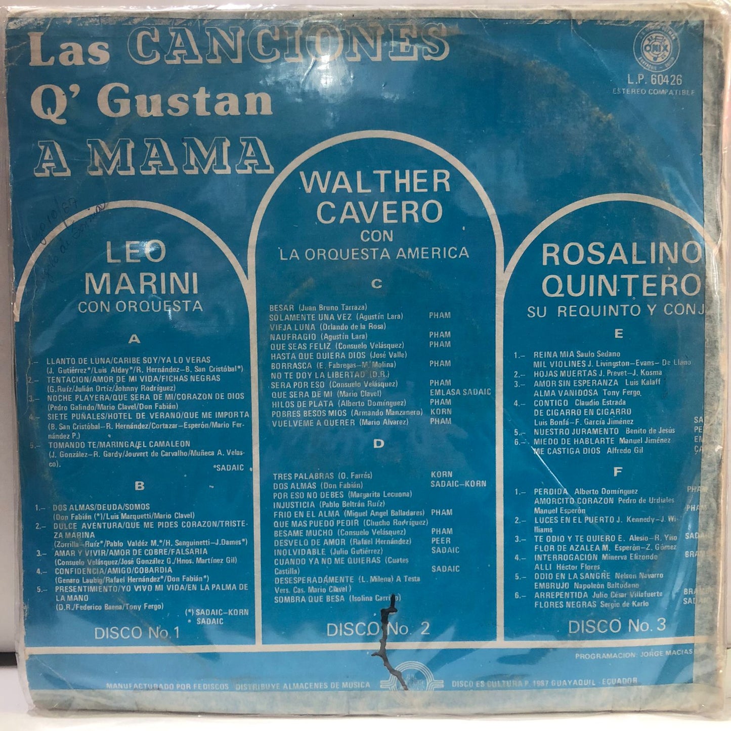 LAS CANCIONES Q GUSTAN A MAMA 3 LPS