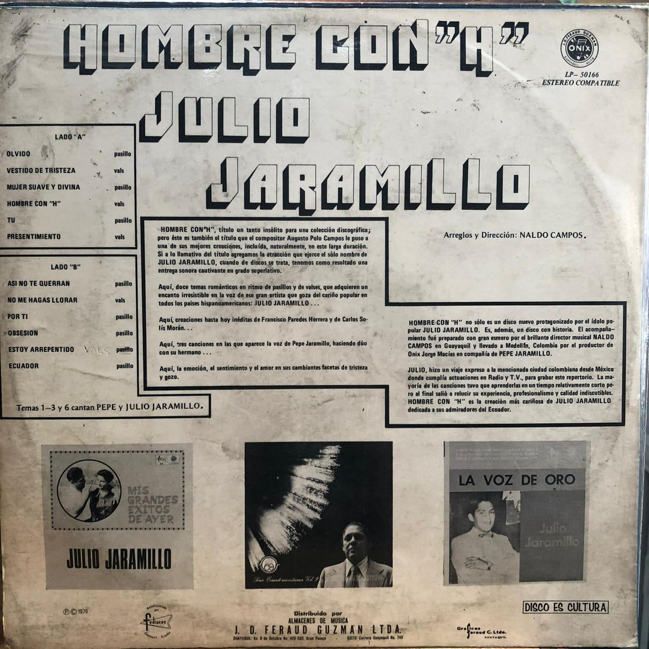 JULIO JARAMILLO - HOMBRE CON "H" LP