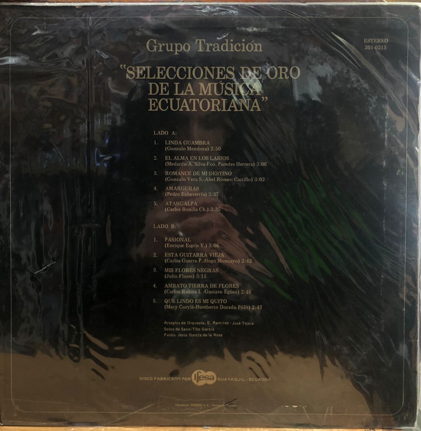 GRUPO TRADICION - SELECCIONES DE ORO DE LA MUSICA ECUATORIANA LP
