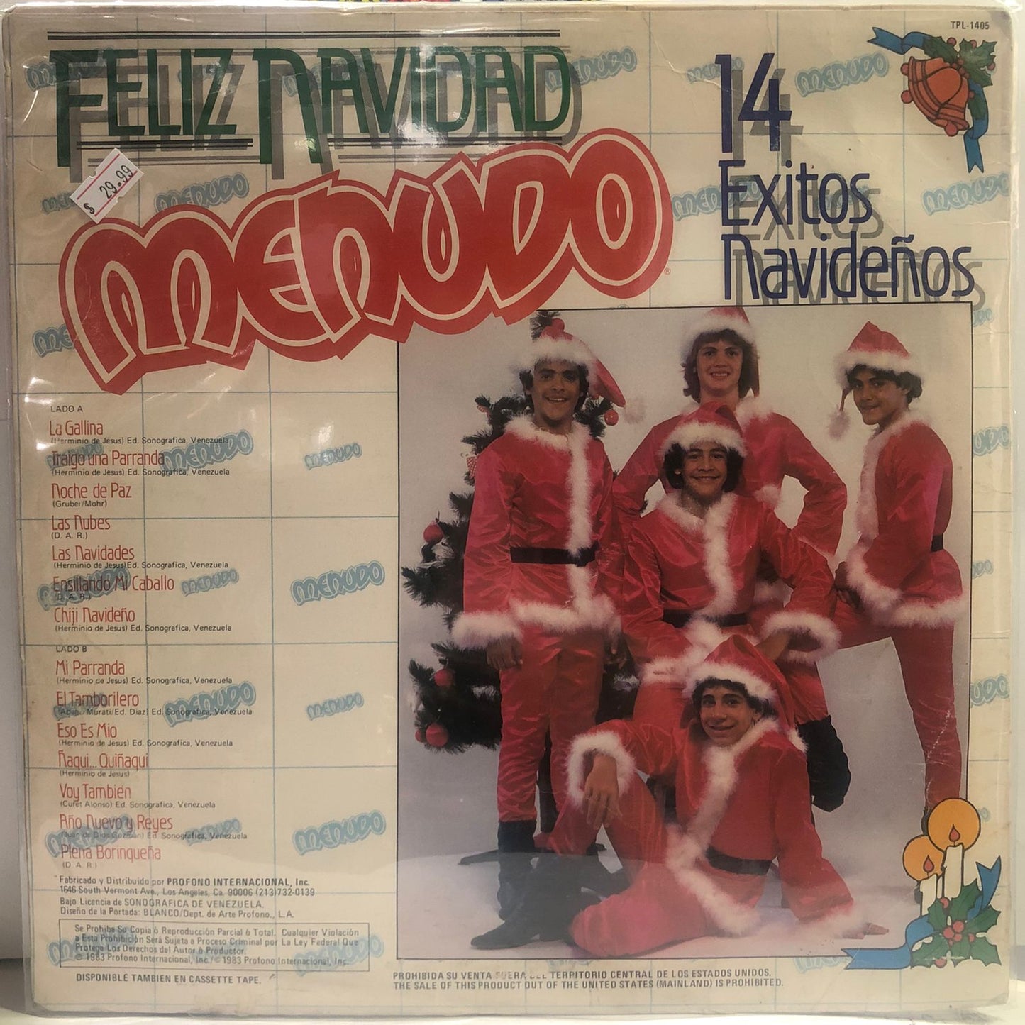 MENUDO - FELIZ NAVIDAD LP