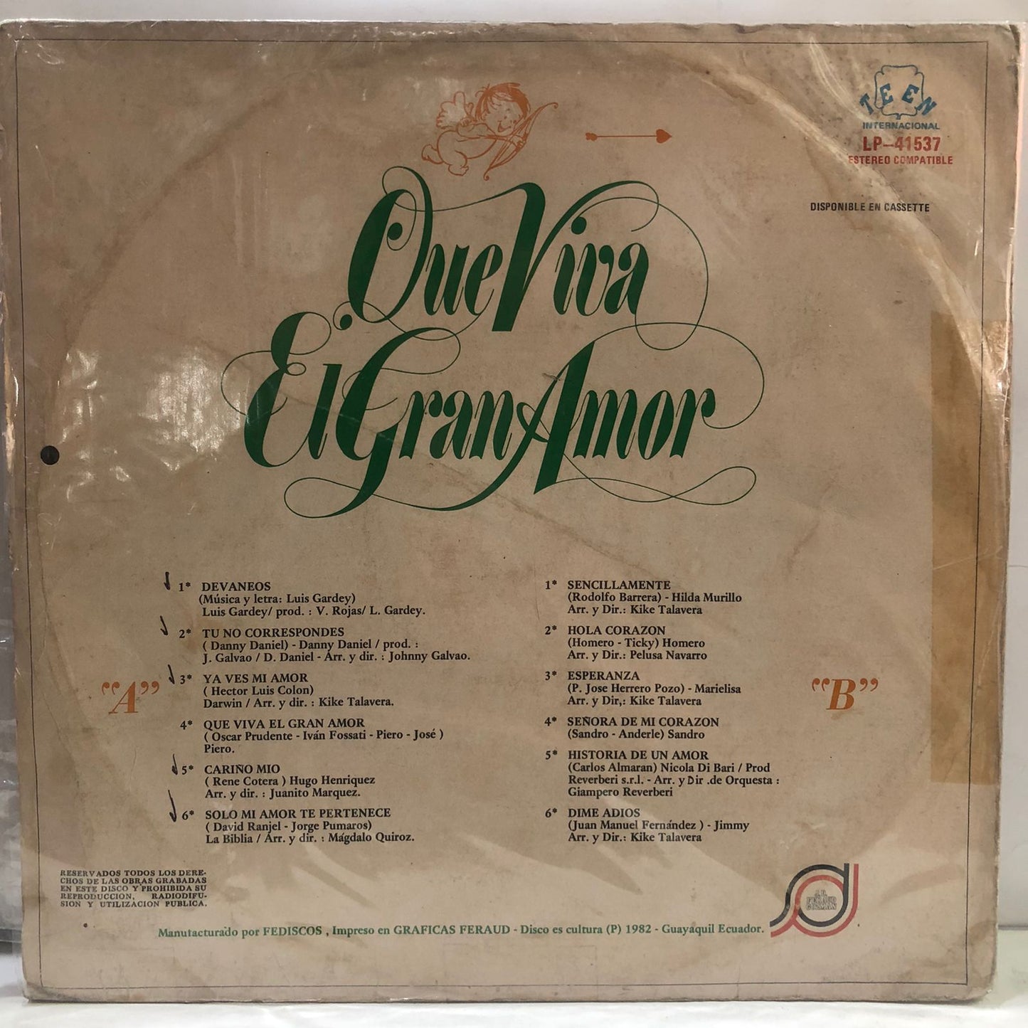 QUE VIVA EL GRAN AMOR LP