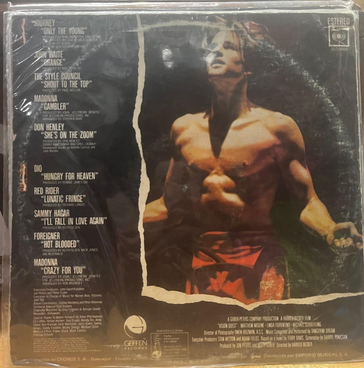 VISION QUEST - ORIGINAL TRACK OF THE WARNER BROS MOTION LP