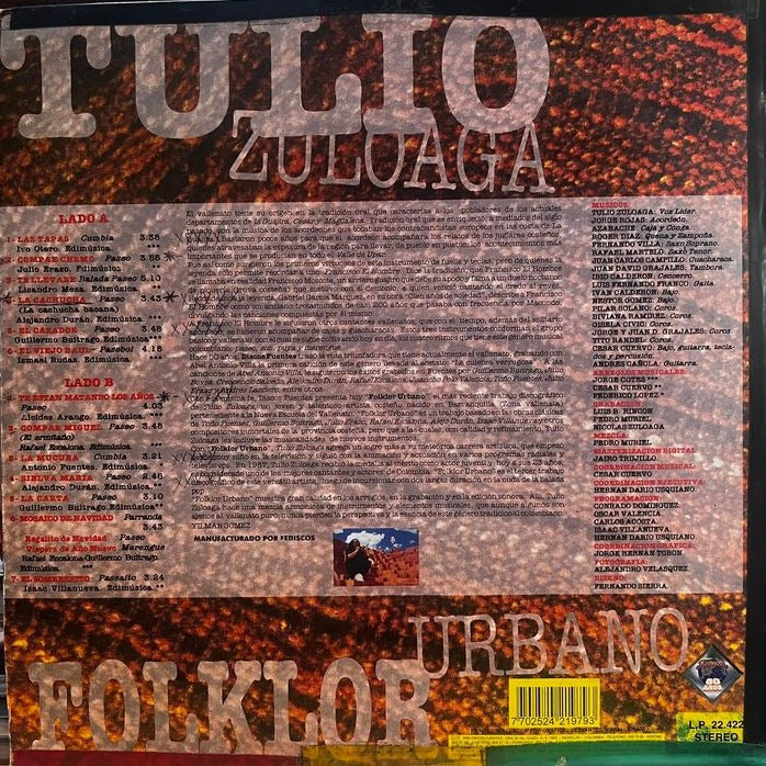 TULIO ZULOAGA - FOLKLOR URBANO LP