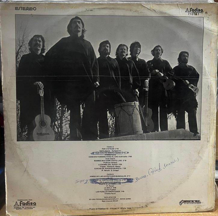QUILAPAYUN - CANCIONES INEDITAS EN ESPAÑA LP