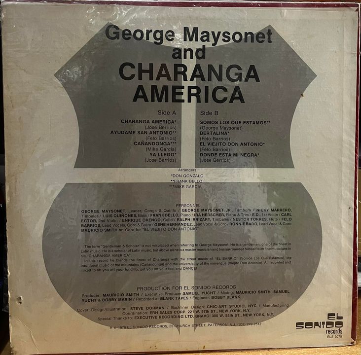 GEORGE MAYSONET AND CHARANGA - AMERICA LP