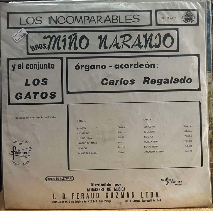 HNOS MIÑO NARANJO - LOS INCOMPARABLES LP