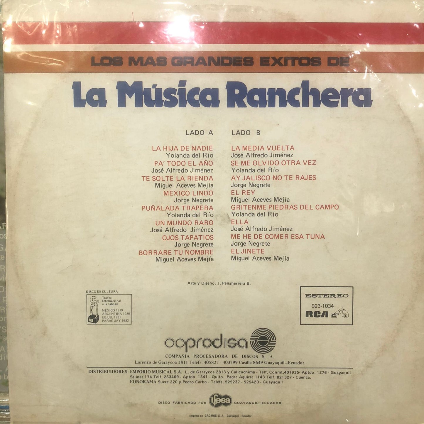 LOS MAS GRANDES EXITOS DE LA MUSICA RANCHERA LP