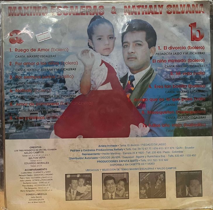 MAXIMO ESCALERAS Y NATHALY SILVANA - POPULAR, ROMANTICO Y BAILABLE VOL.4 LP