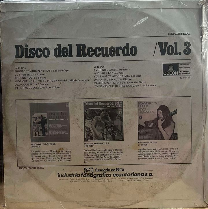 DISCO DEL RECUERDO VOL 3 - VARIOS INTERPRETES LP
