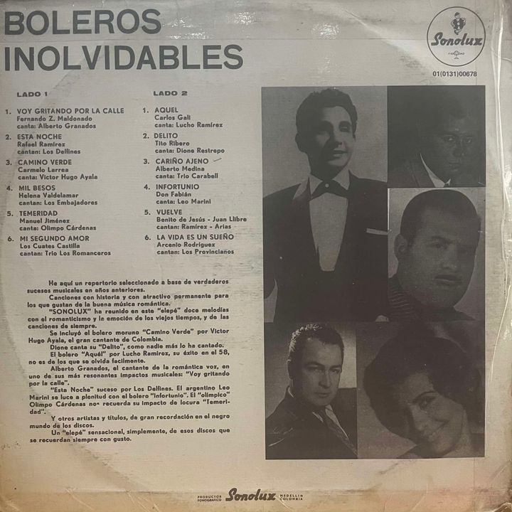 BOLEROS INOLVIDABLES - VARIOS INTERPRETES LP