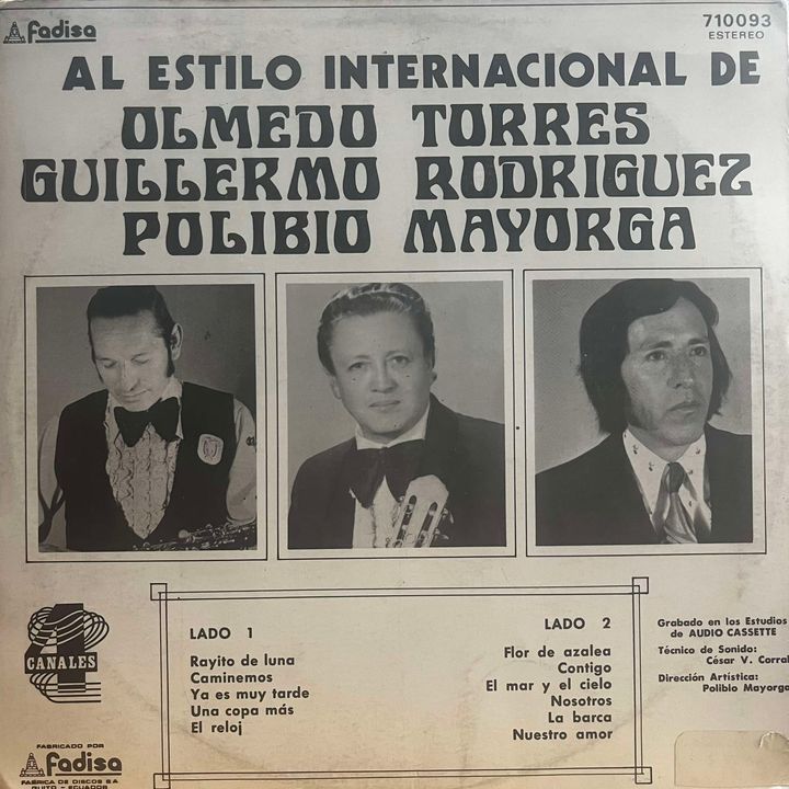 OLMEDO TORRES, GUILLERMO RODRIGUEZ, POLIBIO MAYORGA - BOLEROS INOLVIDABLES EN SAXO LP´