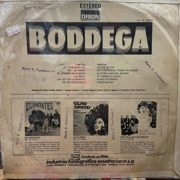 BODDEGA - BODDEGA LP (DE EPOCA)