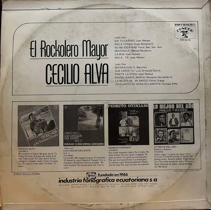 CECILIO ALVA - EL ROCKOLERO MAYOR LP