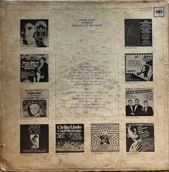 JAVIER SOLIS - SOMBRAS LP