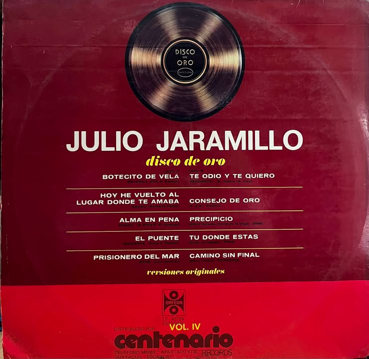 JULIO JARAMILLO - DISCO DE ORO LP