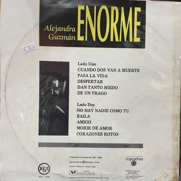 ALEJANDRA GUZMAN - ENORME LP (DE EPOCA)
